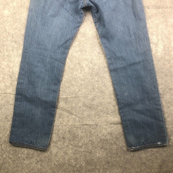 Levis 34 x 36 501 Original Button Fly Straight Classic Wash Denim 31x31 MEAS - Picture 12 of 13